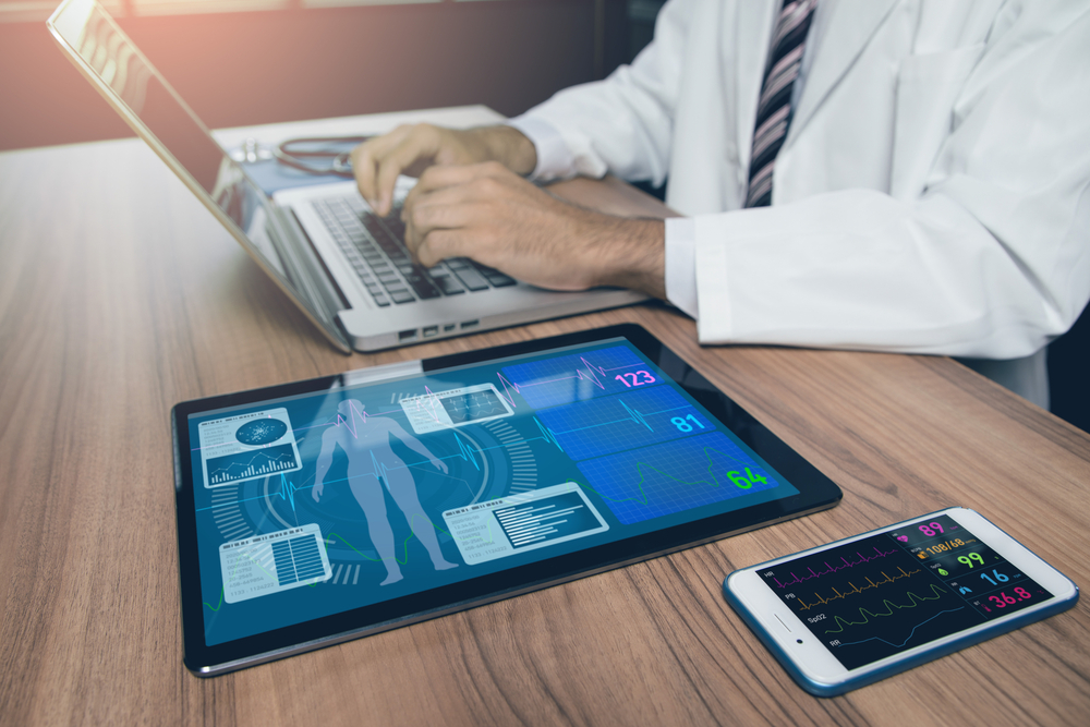 Doctor using technology 