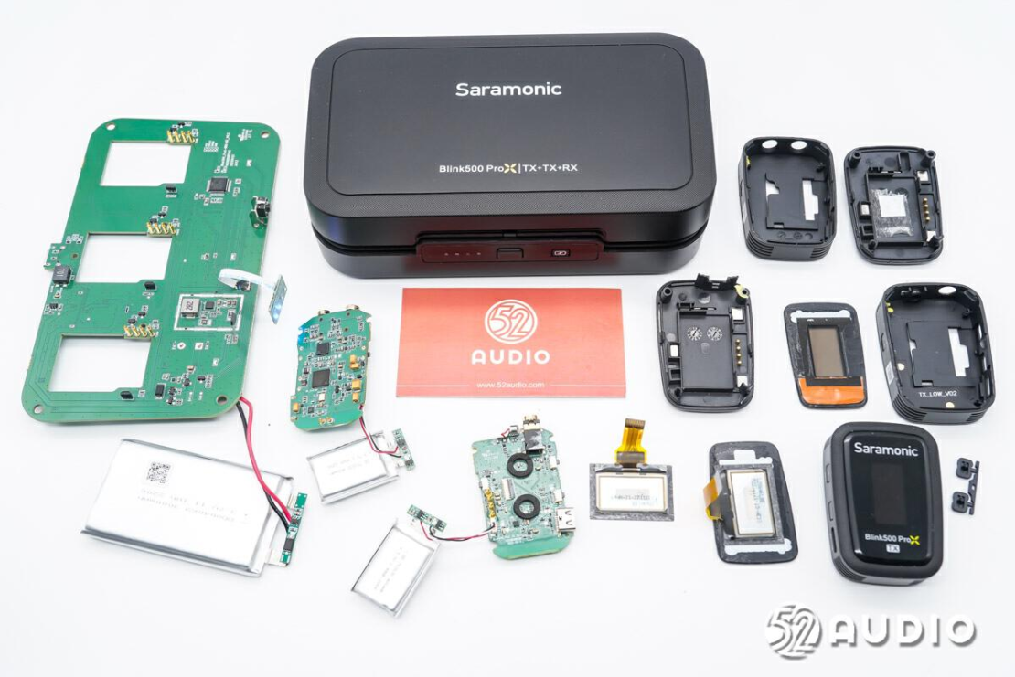 Disassembled Saramonic Blink500 ProX B2 Wireless Microphone